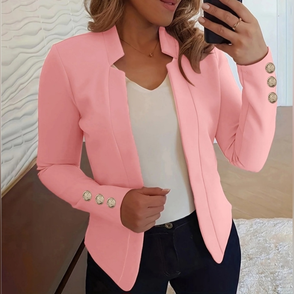 Open-Front Long-Sleeve Blazer